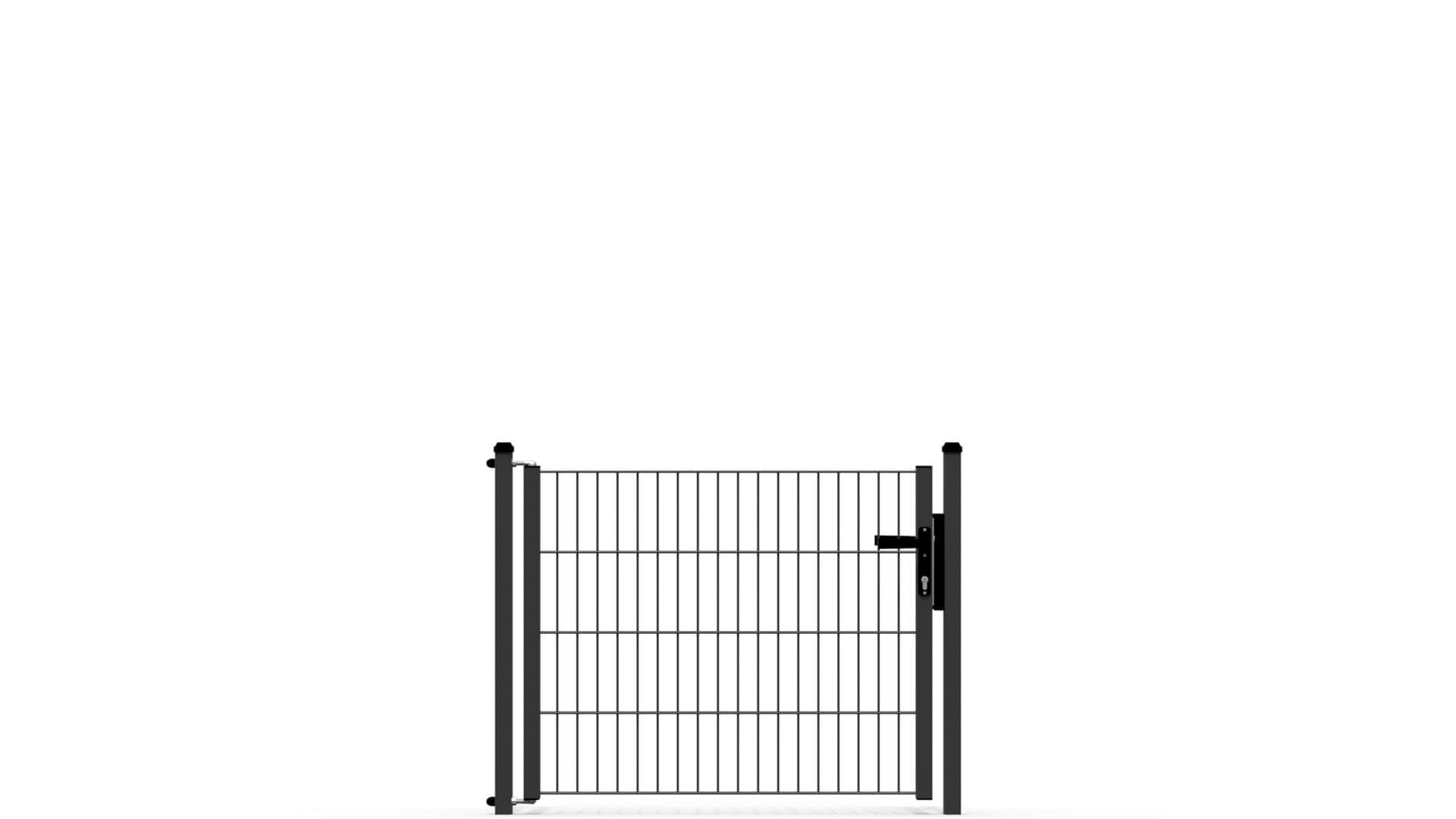 Gartentür ECO-Linie Doppelstab Gartentor Zauntor Metall feuerverzinkt pulverbeschichtet RAL 7016 Anthrazitgrau (830 mm x 1166 mm)