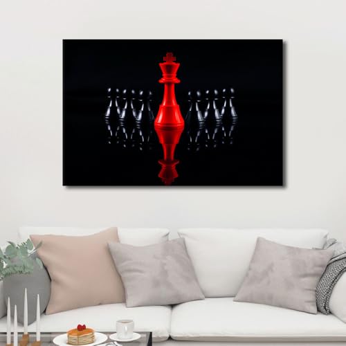Toile murale vintage d'échecs rétro grand format - 4