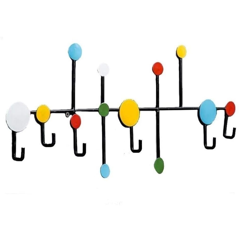 Azhkjkzh Meerkleurig Coats Hooks Wall Mounted Heavy Duty Coat Hook Wall Mounted Rack Nordic Style Metal Hanging Clothes Towel(Meerkleurig)