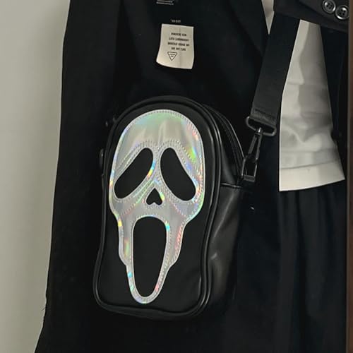 Halloween Crossbody Bag Reflective Ghost Face Purse for Women Men Halloween Accessories3