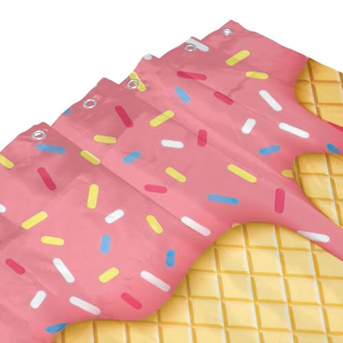 Rideau de douche polyester imprimé avec bouton-pression et accessoires de bain - 6