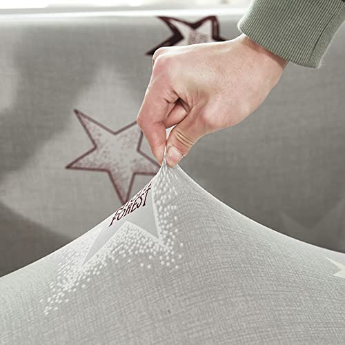 Funda de sofa anti-deslizante elástica KnSam gris con barras espuma fijas 7