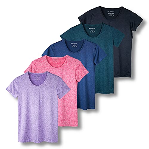 5 Pack: Womens Quick Dry Fit Dri Fi…