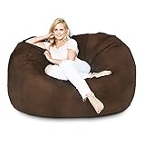 Lumaland Luxurious Giant 5ft Bean Bag Chair with Microsuede Cover - Ultra Soft, Foam Filling, Washab