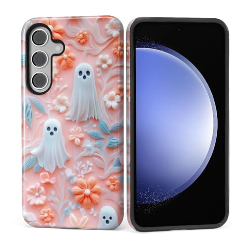 Coque Samsung S25 motif fantôme rose le cadeau mignon et protecteur idéal