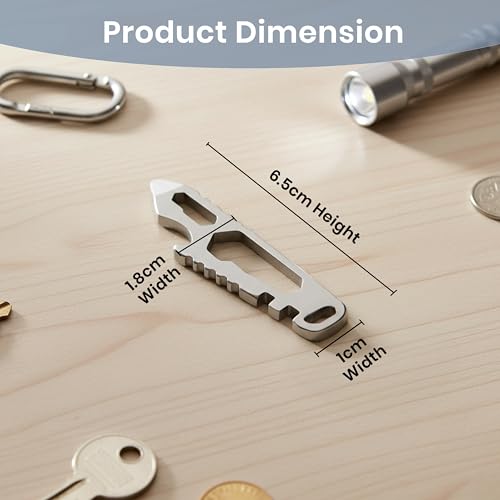 Image of Storite Stainless Steel Multi Tool Keychain - 6-in-1 Compact EDC Tool with Bottle Opener, Screwdriver, Wrench, Cutter & Keyring for Travel, Camping, Outdoor & Everyday Use
