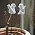 OwMell Set of 2 Decorative Angel Garden Stakes, Small Angel Fairy Garden Angel Ornaments, Cherub Angel Memorial Statue Flower Pot Decorations - Angels