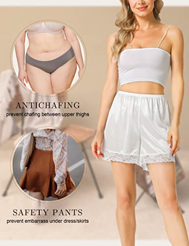 Image of GYS Slip Shorts Culotte for Women Split Skirt Lace Pettipants Bloomer