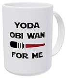 Willcallyou Yoda Obi Wan For Me, Love Valentines Day 15 Ounces Double Side Printed Funny White...