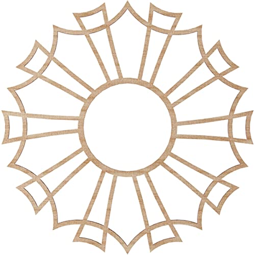 Image of Ekena Millwork 22 inchOD x 7 3 /4 inchID x 1 /4 inchT Augustus Wood Fretwork Pierced Ceiling Medallion, Alder