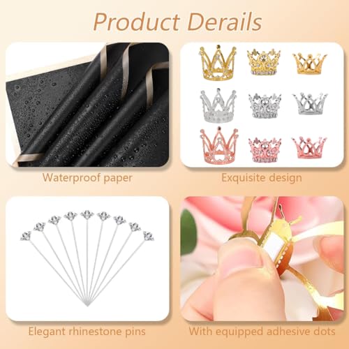 image for Majreey Floral Wrapping Paper Kit, 80Sheet Waterproof Floral Paper, 3R