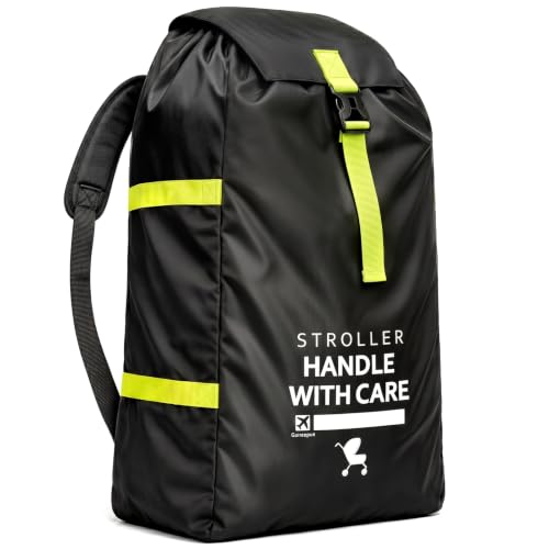 Image of Large Stroller Bag for Airplane: 47 inchH x 24 inchW x 15 inchD Travel Stroller Cover | Stroller Travel Bag with Shoulder Handle, Baby Air Travel Essentials Fit Most Large Double Jogging Stroller Chicco Graco