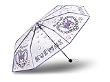 Roffatide Anime Kuromi Cute Clear Bubble 8-Rib Folding Travel Umbrella - Windproof, Waterproof, Light Protection