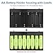VWEICYY 2 x 8 AA Battery Holder housing with Leads,2PCS 8 x 1.5V AA Battery Holder Case