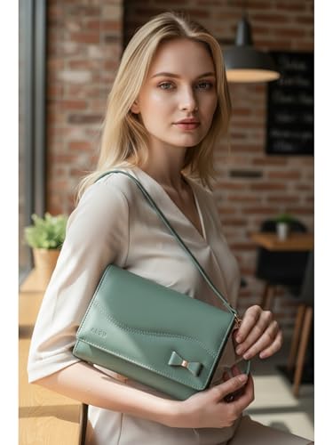 Image of ALSU Women's Sling Bag | Cross body bag| Side bag| Credit car slots| zipper pockets| detachable straps| adjustable straps| daily use| phone pockets