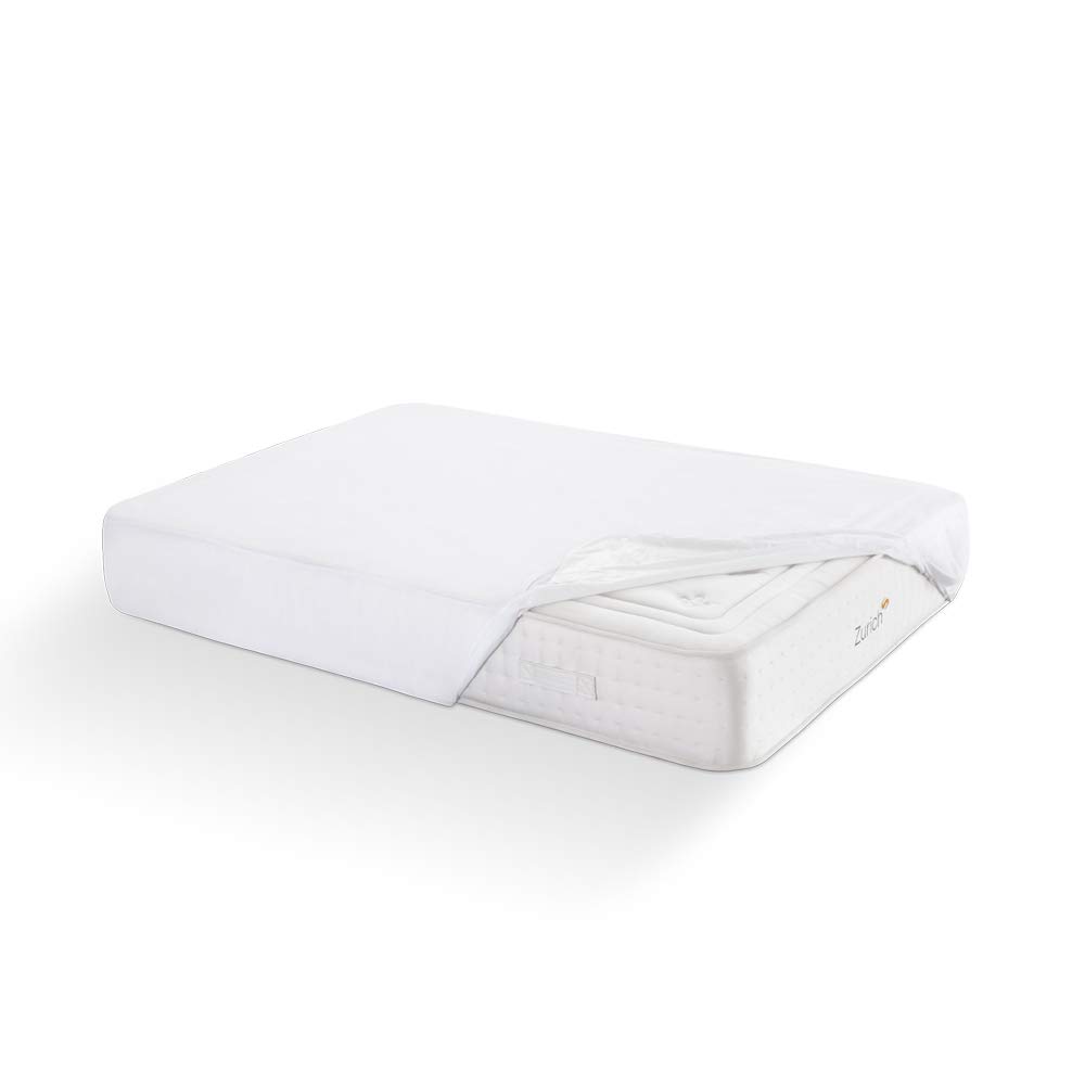 MAXCOLCHON - Protector de Colchón Impermeable y Transpirable de Tencel Natural, Barrera Antibacteriana Ecológica y Ajustable (180x190 cm)