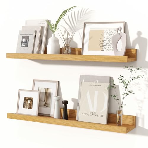 Fun Memories Picture Ledge Shelves Set of 2, 24 Inch