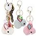 3Pcs 2023 Year of the Rabbit Keychain Pendant Plush Bunny Figurine Keychain Zodiac Stuffed Rabbit Pendant Chinese New Year (Random Color)