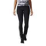 Bündige 3 Streifen adidas Damen Hose WO 3S Pants Skin Trainingshose, Black/White, XS