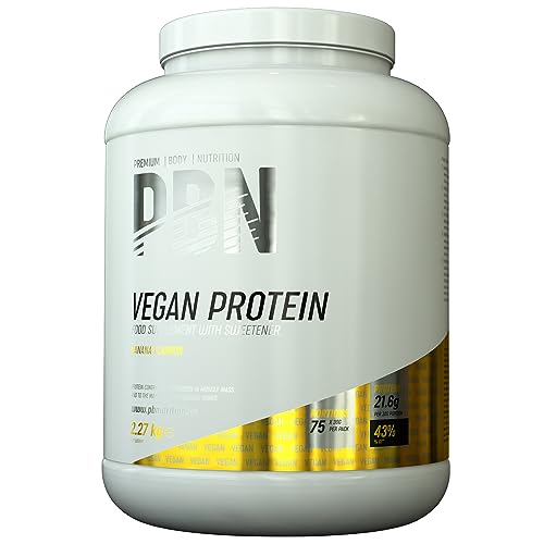 Premium Body Nutrition Vegan Protein Banana Tarro de 2,27 kg, Plátano