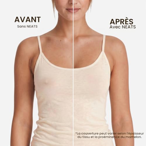 NEATS Grippy Nipple Covers for Women, Reusable Hypoallergenic Silicone Pasties, Non-Adhesive Body-Heat Activated, Invisible No-Show Breast Covers – vue 3