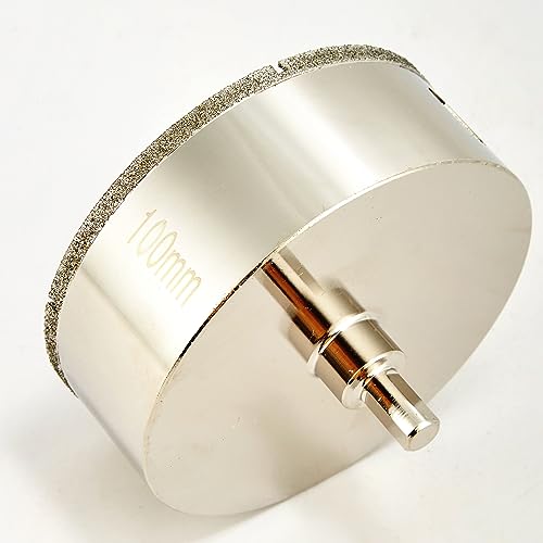 4 Inch (100Mm) Diamond Hole Saw With Pilot Bit, Daduori 4" Tile Tip Coated Hole Saw With Guiding Drill Bit In The Center For Glass, Porcelain Tile,Ceramics, Marble And Granite #TOP1