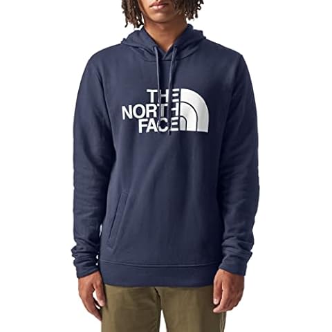 THE NORTH FACE Men's Half Dome Hoodie - Men's Pullover and Jumper with Hood - Graphic Hoodie for Hiking, Camping and Walking - SUMMIT NAVY, L Cover