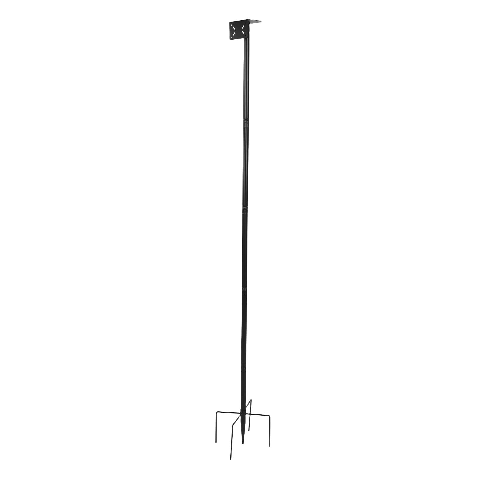 Kit palo per mangiatoia per uccelli Altezza regolabile Supporto per palo per casetta per uccelli in acciaio resistente con base a 5 poli per esterno