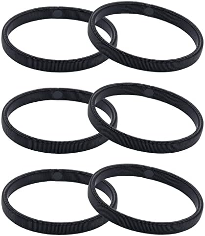 SUMERSHA 6 Pieces Shirt Sleeve Holders, Stretchy Metal Armbands, Anti-Slip, Fixing Long Sleeves, Black, One Size, Unisex