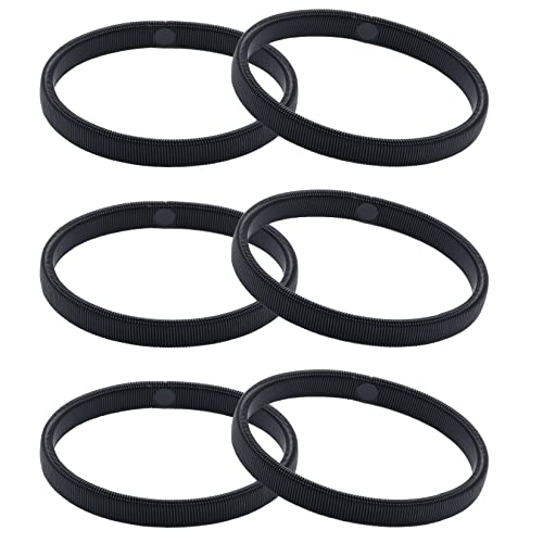 SUMERSHA 6 Pieces Shirt Sleeve Holders Stretchy Metal Armbands Anti-Slip Garters Fixing Long Sleeves for Men Women, Black, One size