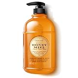 Perlier Sweet Honey Miel Shower & Bath Cream - Nourishing & Soothing Luxury Bath Cream Made With 100% Organic Italian Honey For Deep Moisturization And Hydration (16.9 Fluid Oz.)
