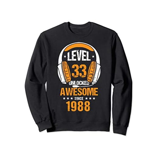 Regalo del 33 cumpleaños Level 33 Unlocked Awesome 1988 Sudadera