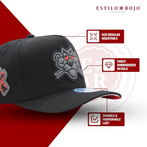 Image of Ferreti Hats FT01 Black Panther Hat - Snapback Baseball Cap for Men & Women - Premium Adjustable Black Baseball Cap, Gorra para Hombre y Mujer