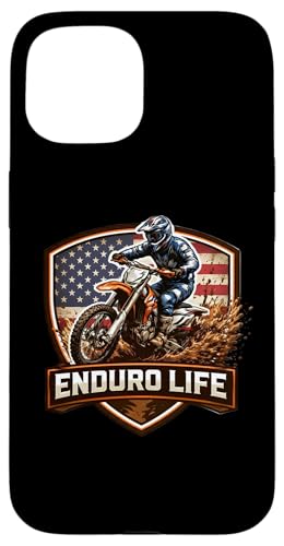 Enduro Life �A�����J���_�[�g�o�C�N ���C�_�[ ���g�N���X �o�C�N USA �X�}�z�P�[�X iPhone 15 �p