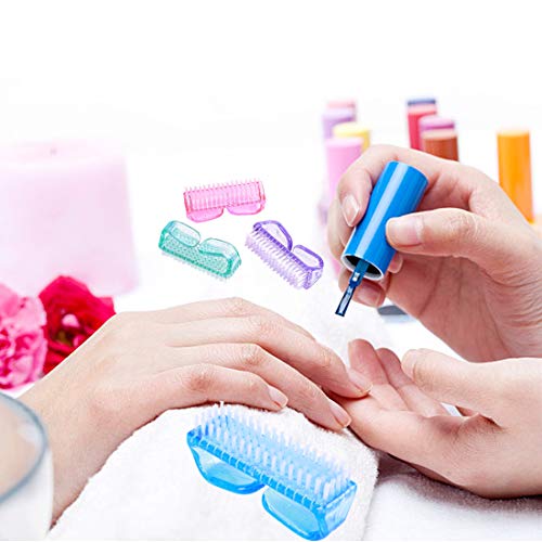 6 Pack Handle Grip Nail Cleaning Brush, Qeedy Fingernail Brush Cleaner Scrub Brush Kit For Toes Shower And Women & Men & Kids (Color A) #TOP3
