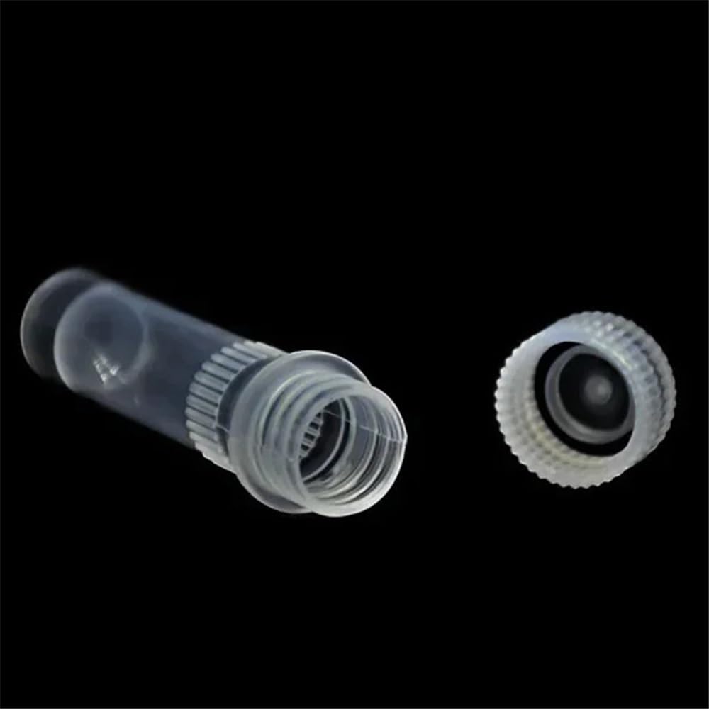 500 pezzi Cryo Tube 1,5 ml Sottotubo con scala e rondelle in silicone Altezza 47,5 mm