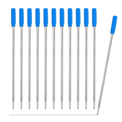 Recambio Boligrafo Metal (12 Piezas), Recambios de bolígrafo de Metal, Recambios de Bolígrafo Metálicos Reemplazables, para Oficina Escuela Hogar, Azul