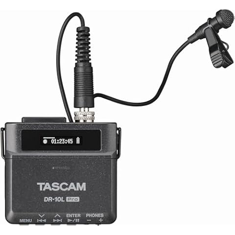 TASCAM DR-10L Pro Audio Recorder with Lavalier Cover