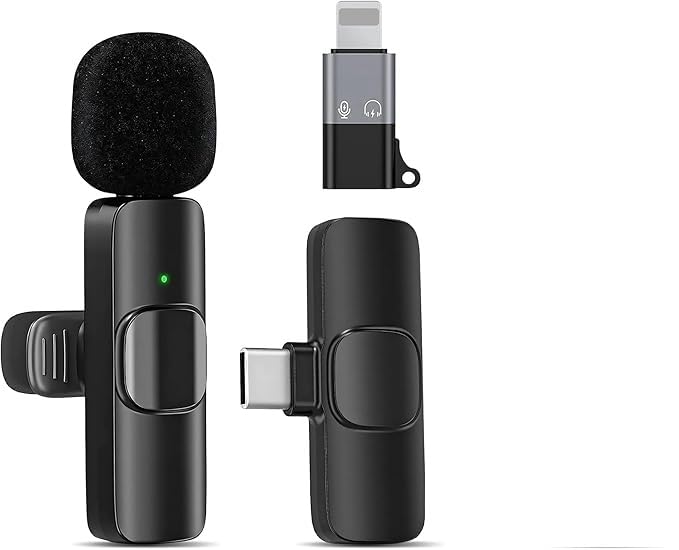 Wireless Lavalier Microphone Smartphones,Plug-Play Wireless Microphone,Noise Reduction Wireless Mic for Recording YouTube TikTok Facebook,No APP-image-35