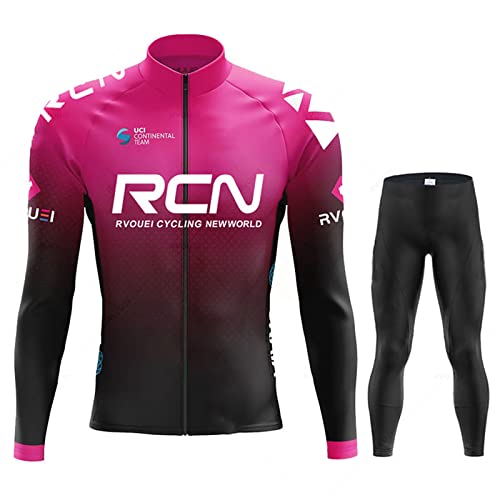 Rayuwen Traje de ciclismo de inverno clássico calça de babador térmica de manga comprida ao ar livre