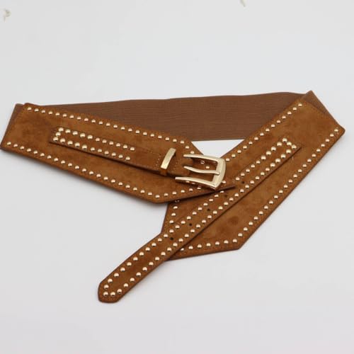 ZYALTFDC Women Wide Elastic Belts Chunky Stretchy Thick Belts for Women Dress Retro Cinch Girdle Vintage Waistband3