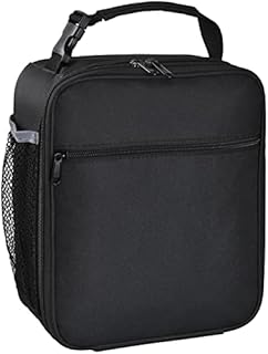IWTTWY Insulated Lunch Bag Camo Cooler Bag Portable Carrying Lunch Box Bag for Boys Girls Women Men to School Office Outdoor (Black)
