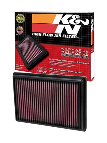 K&N Engine Air Filter: Reusable, Clean Every 75,000 Miles, Washable, Premium, Replacement Car Air Filter: Compatible with 2007-2012 NISSAN (Sentra), 33-2376