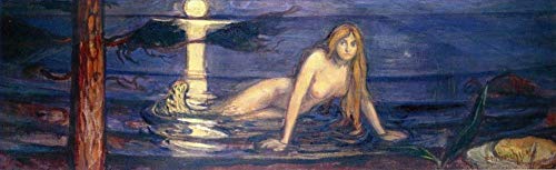 Peinture à l'huile célèbre la sirène 1896 Edvard nue peinte à la main sur toile