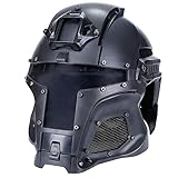 KODENOR Full Face Helmet Military Airsoft Mask Tactical Iron Warrior Helmet Steel Mesh Paintball...