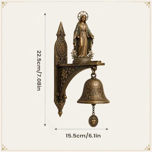 Campana para puerta de diseño antiguo que decora las entradas y emite un sonido claro 6
