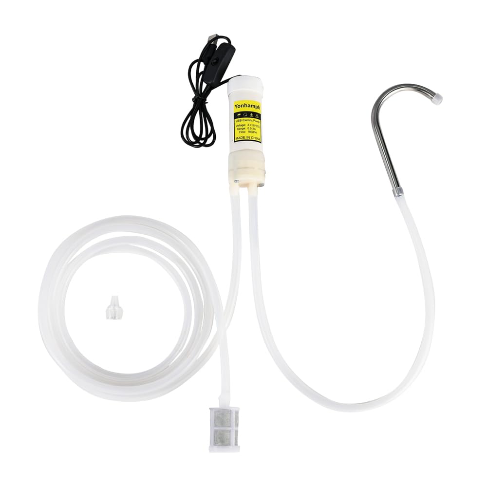 portable food grade usb electric auto siphon self priming pump for bottling home brew winebeerbeverages and kombucha dc 5v mini water transfer pump kit with hook2lpm no mess leaklow noise