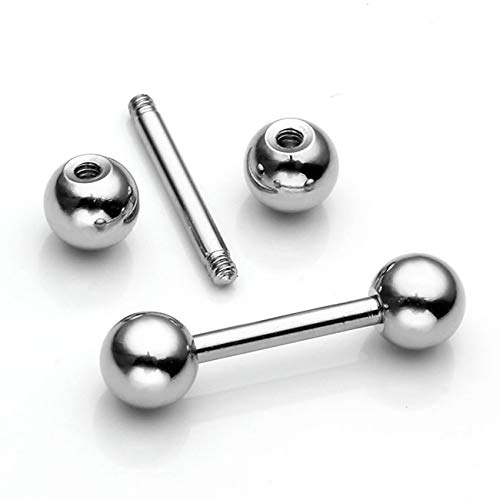 Zysta 4 Pairs Stainless Steel 14/16G Mixed Colors Body Piercing Barbells 6-16Mm Post Studs Earring Nippletongue Helix Tragus Cartilage Labret Medusa Lip Eyebrow Straight Bar Ball Screw #TOP5
