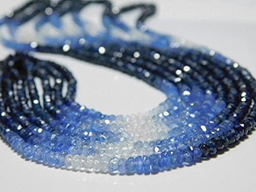 Saphir bleu perles rondelles pour créer votre collier d'été personnalisé
