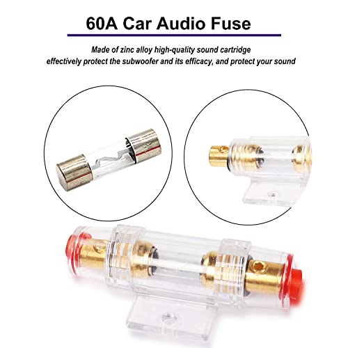 Xmsjsiy Car Audio Wiring Kit Amplifier Cable Kit 1500 Watts Car Stereo Subwoofer Installation With Fuse For Car Truck Motorcycle 10 Gauge Amp #TOP2